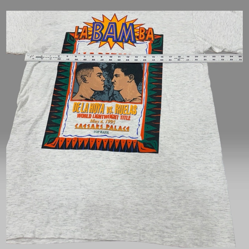 Vintage 1995 Oscar De La Hoya vs Ruelas La Bamba Boxing T Shirt Sz L USA - Picture 4 of 8